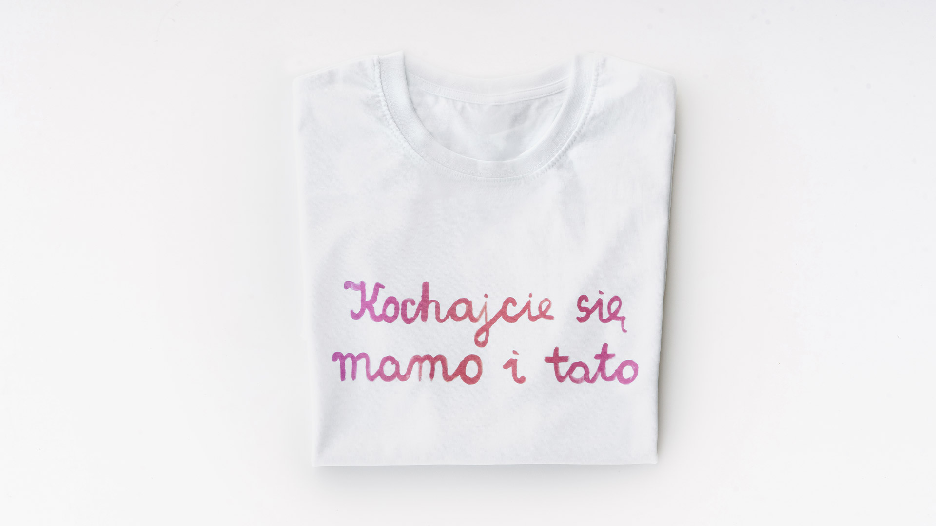 T-shirt damski &quot;Kochajcie się mamo i tato&quot;