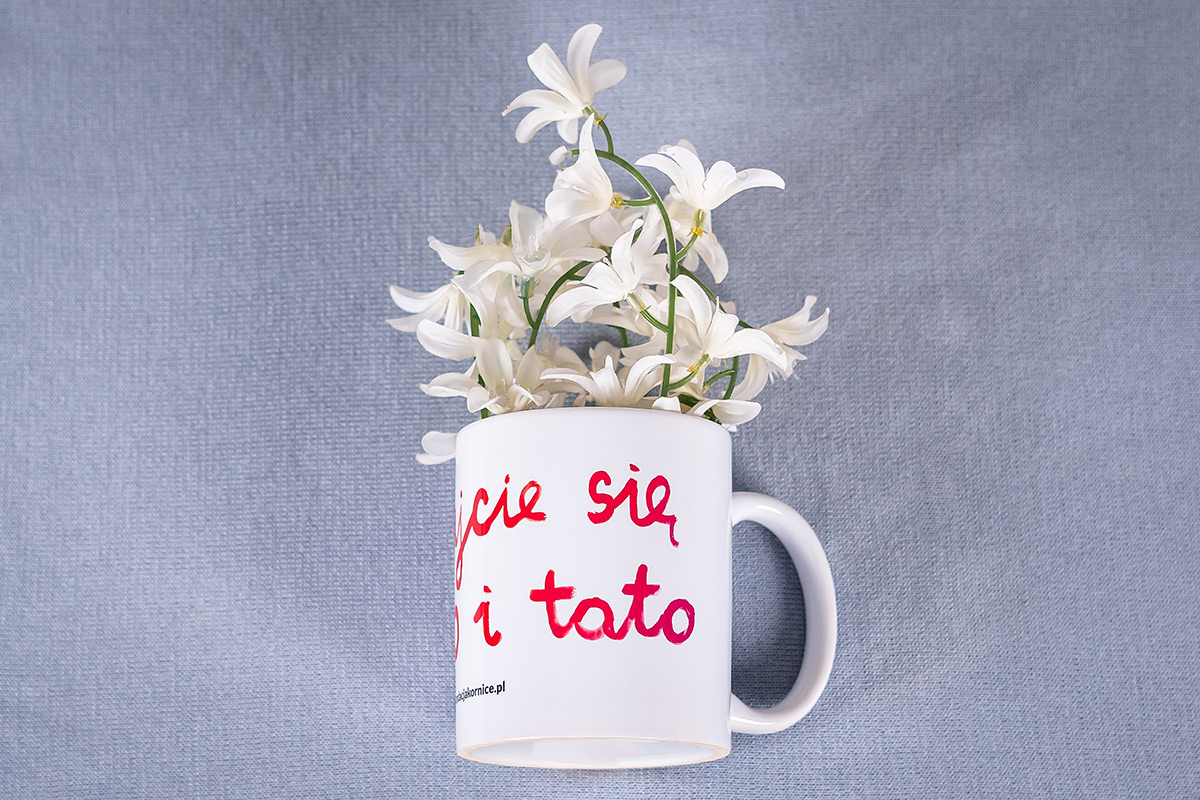 Kubek &quot;Kochajcie się mamo i tato&quot;